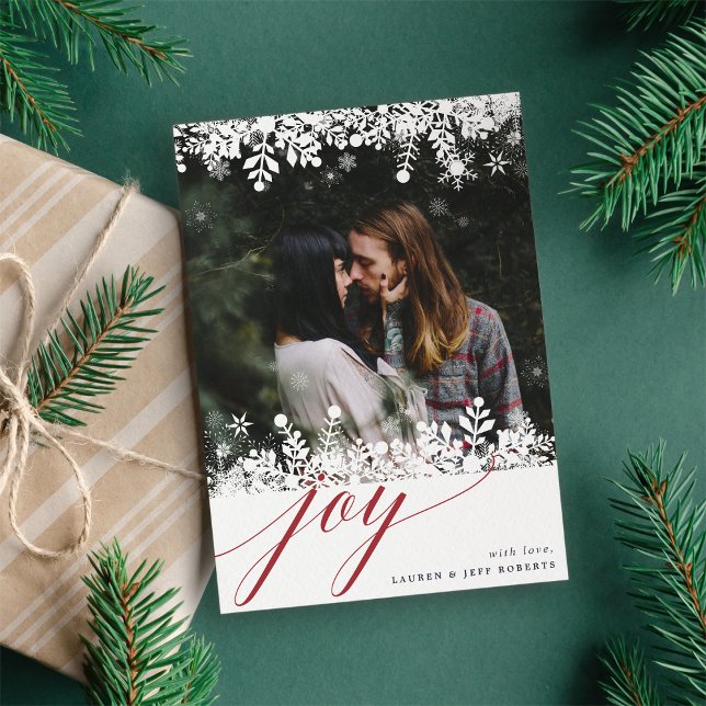 Snowflake Frame | Modern Holiday Photo Card (Creator Uploaded)