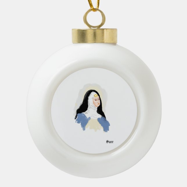 Snowflake Framed Ornament : Saint Beatrice of Rome (Front)
