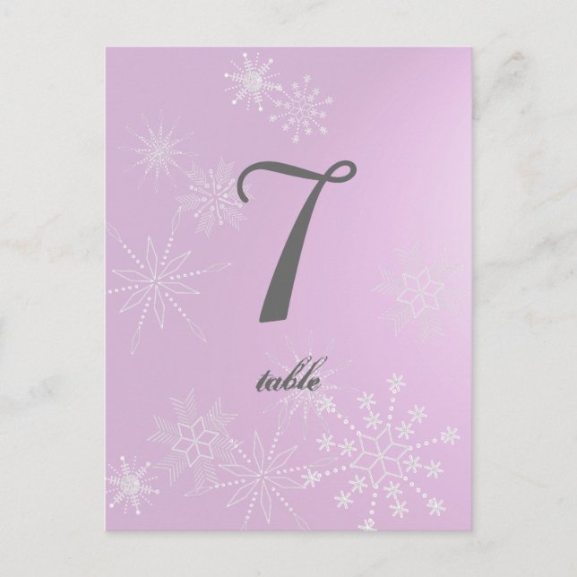Snowflake Gems/ Table Card (Front)