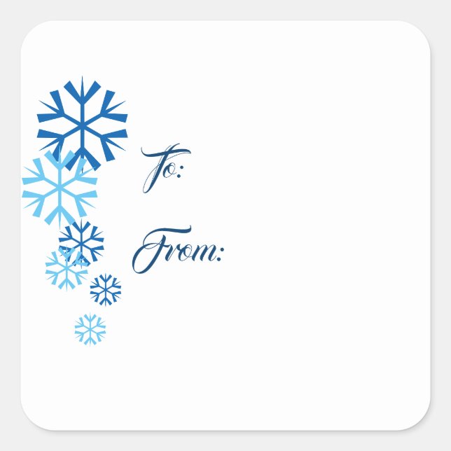 Snowflake Gift Tag Stickers (Front)