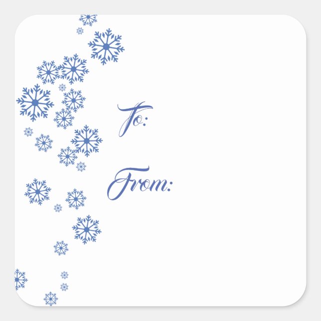 Snowflake Gift Tag Stickers (Front)