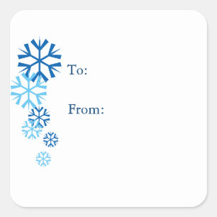 Snowflake Gift Tag Stickers