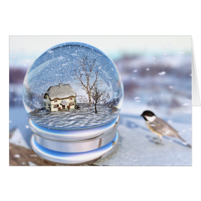 Snowflake Globe Card (Front Horizontal)