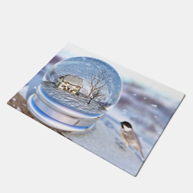 Snowflake Globe Doormat (Angled)