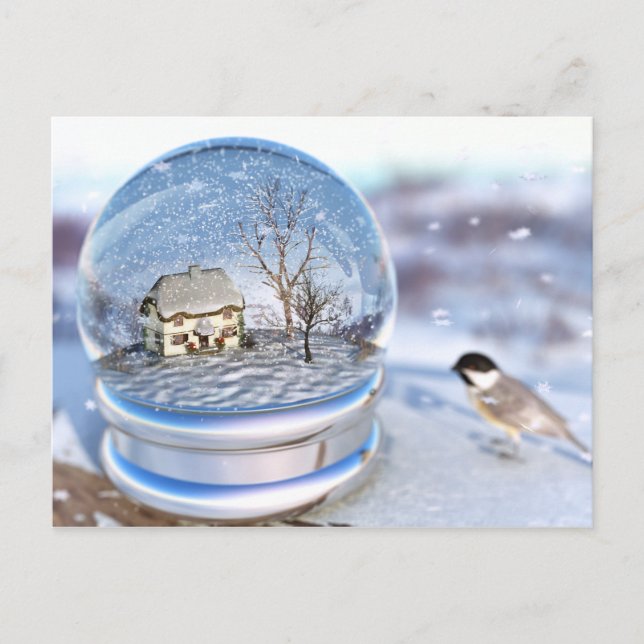 Snowflake Globe Postcard (Front)