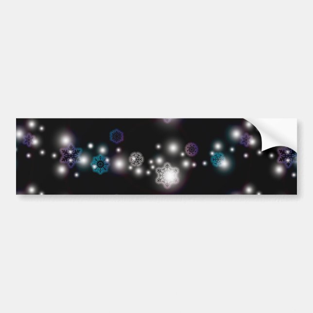 Snowflake Glow Bumper Sticker (Front)