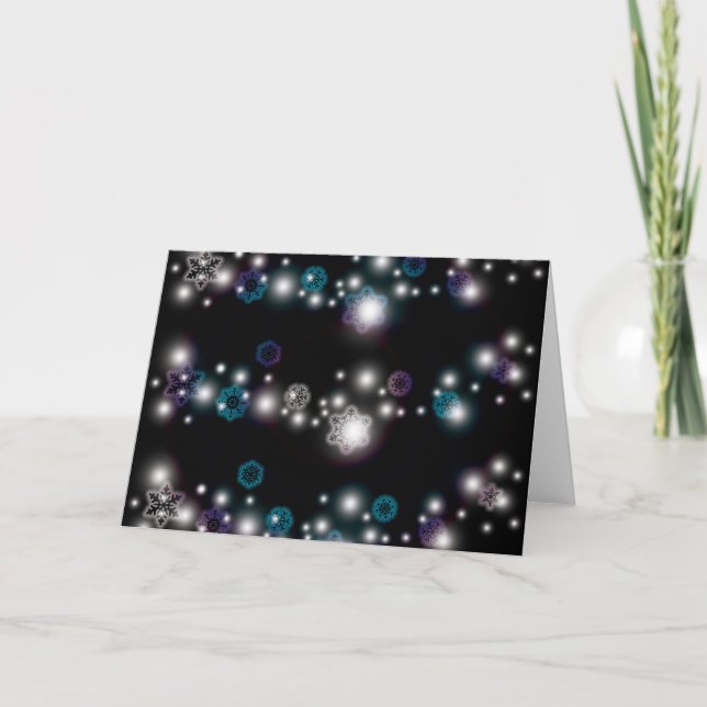 Snowflake Glow Holiday Card (Front)