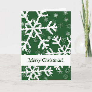 Snowflake Green Holiday Card
