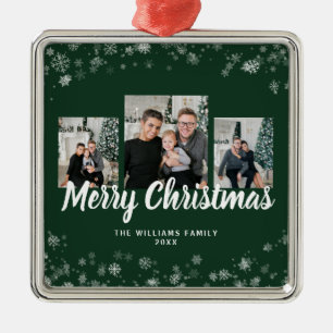 Snowflake Green Ornaments