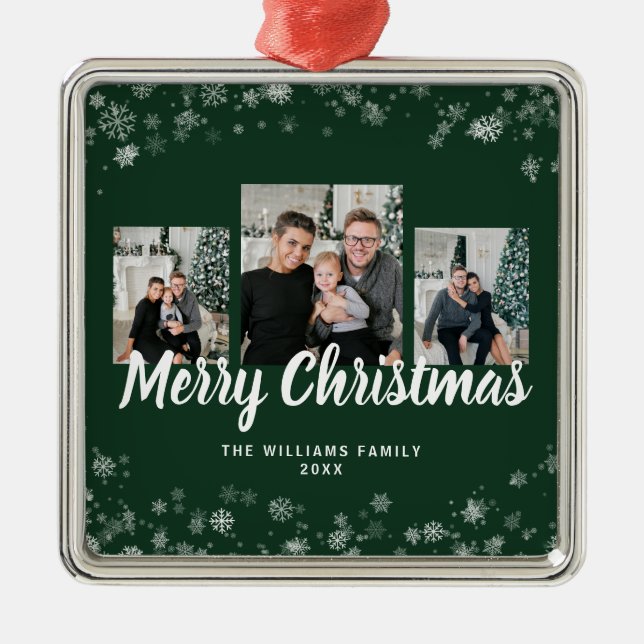 Snowflake Green Ornaments (Front)