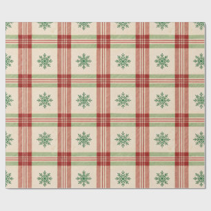 Snowflake Grid  Wrapping Paper
