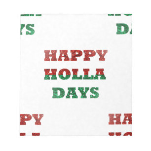 snowflake happy holla days notepad