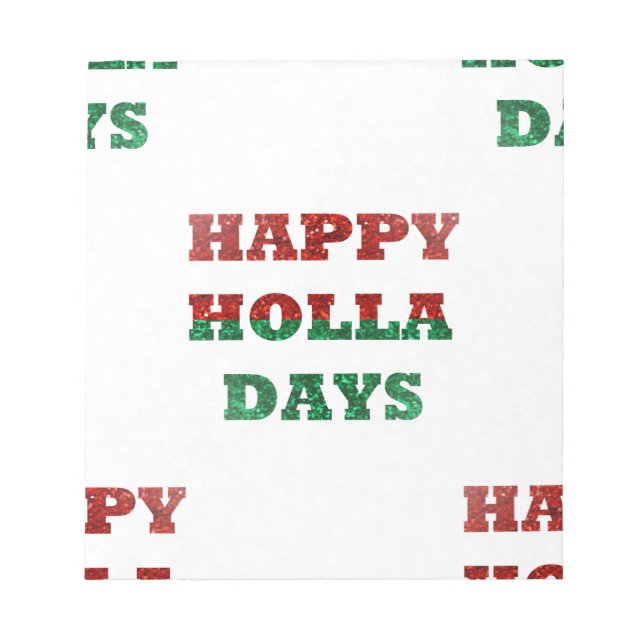 snowflake happy holla days notepad (Front)