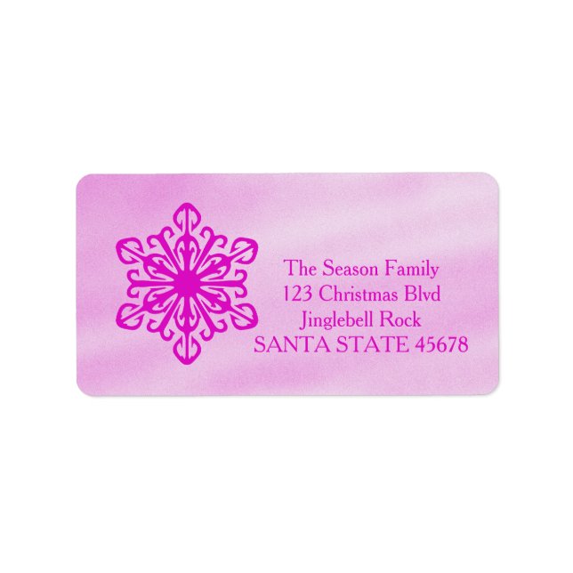 snowflake Holiday Address Label (Front)