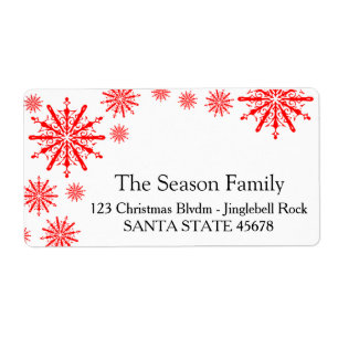 Snowflake Holiday Address Label