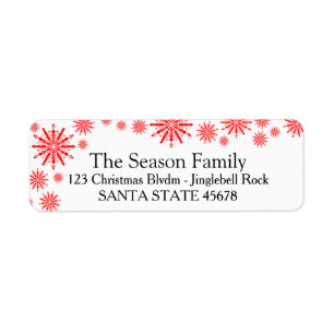 Snowflake Holiday Address Label Return Address Label