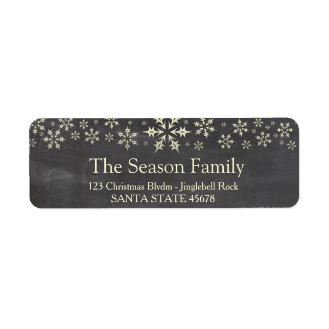 Snowflake Holiday Address Label Return Address Label (Front)