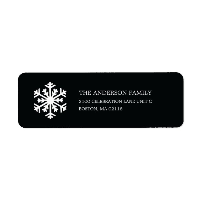 SNOWFLAKE  | HOLIDAY ADDRESS LABELS (Front)