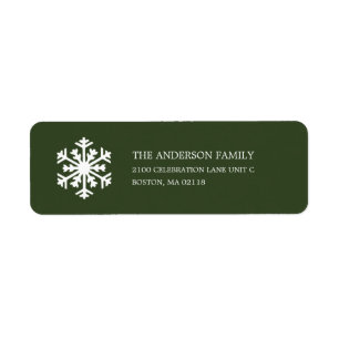 SNOWFLAKE    HOLIDAY ADDRESS LABELS