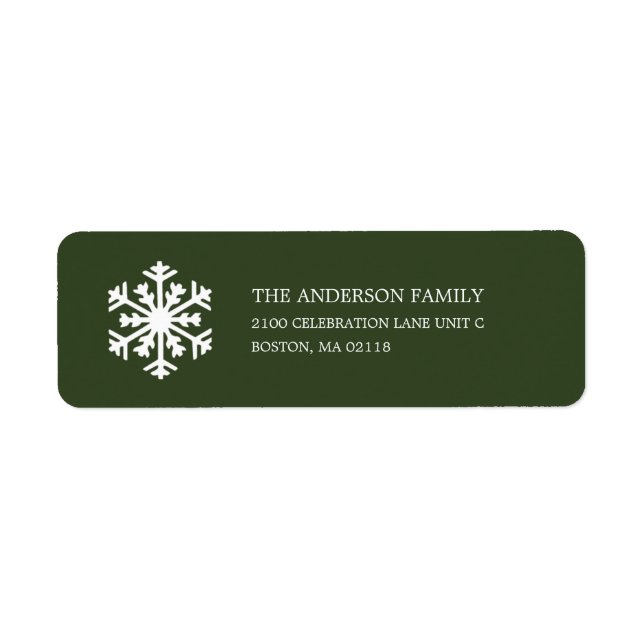 SNOWFLAKE  | HOLIDAY ADDRESS LABELS (Front)