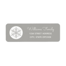 Snowflake Holiday Christmas Return Address Label