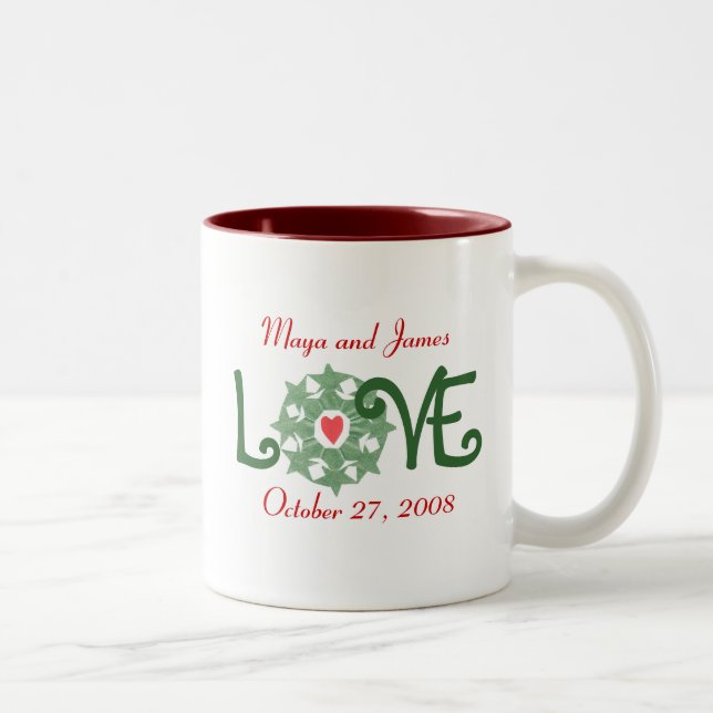 Snowflake holiday love mug (Right)