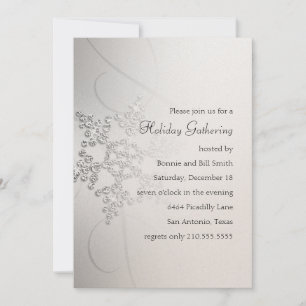 Snowflake Holiday Party Invitation