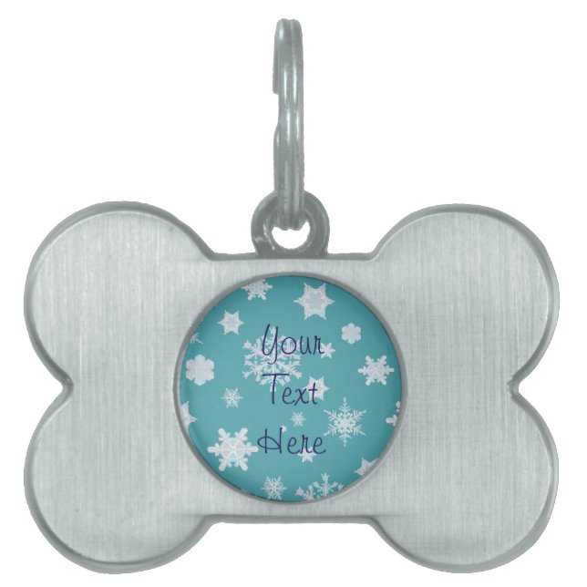 Snowflake Holiday Pet Tag (Front)