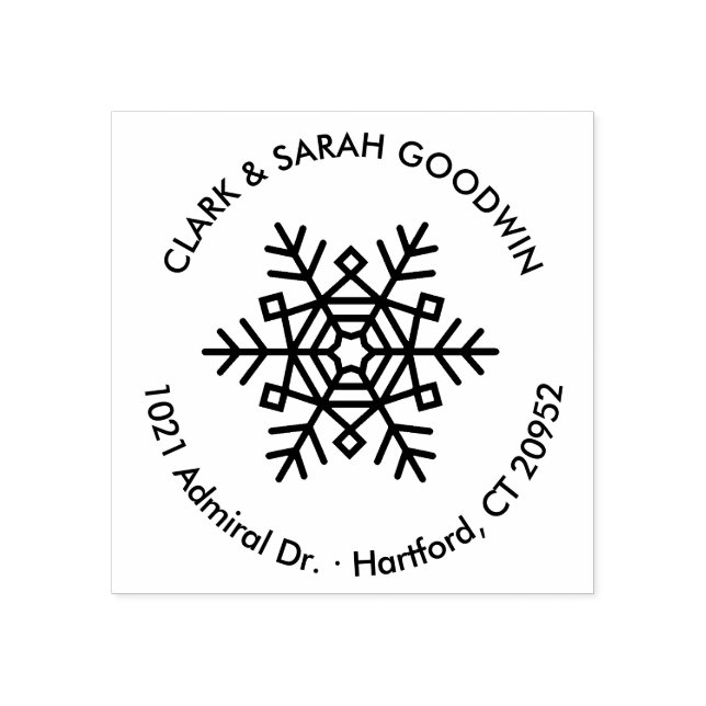 Snowflake Holiday Return Address Stamp (Imprint)