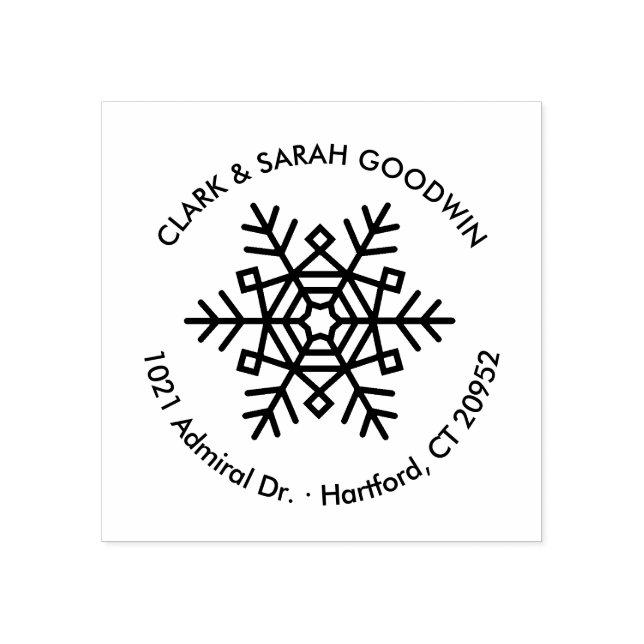 Snowflake Holiday Return Address Stamp (Imprint)
