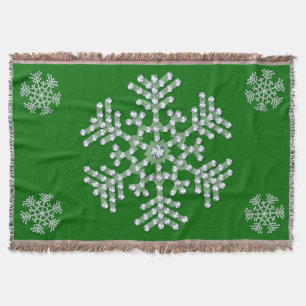 Snowflake Holiday Throw Blanket