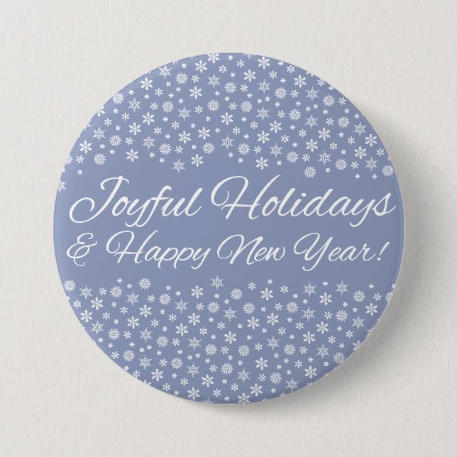 Snowflake Holidays button (Front)