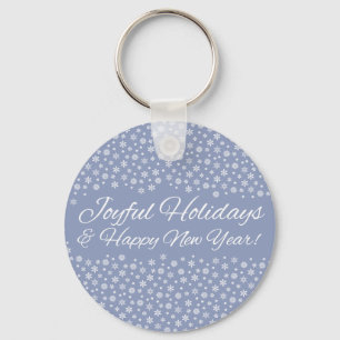 Snowflake Holidays key chain
