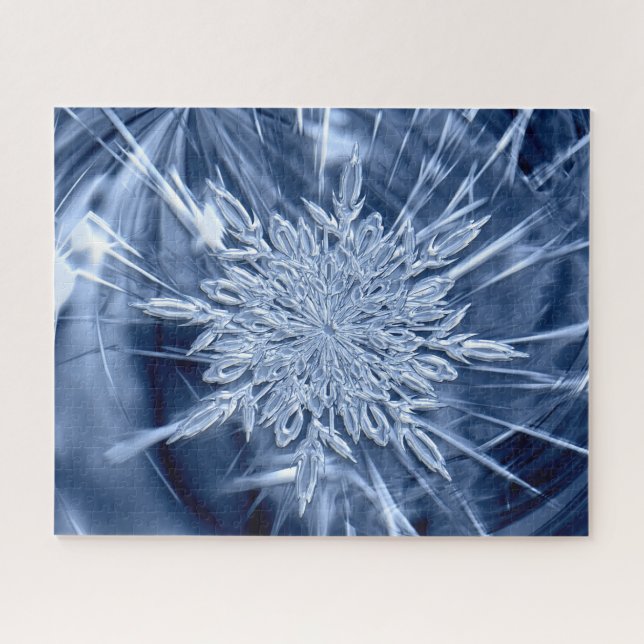 Snowflake Ice Crystal Jigsaw Puzzle (Horizontal)