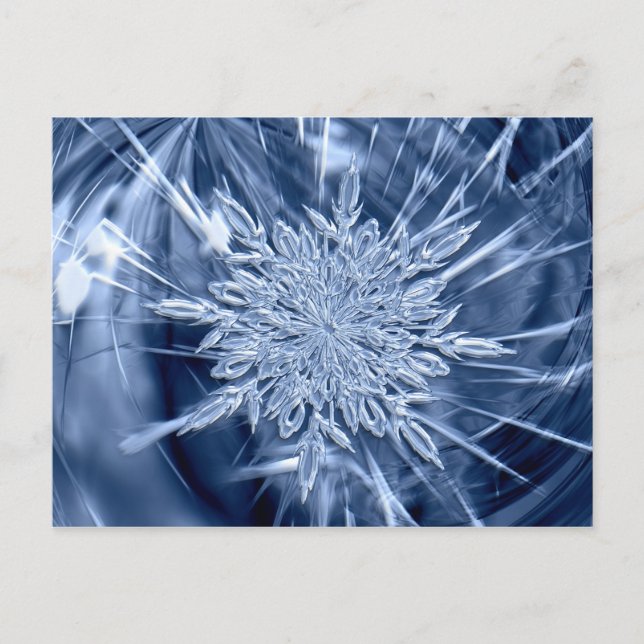 Snowflake Ice Crystal Postcard (Front)