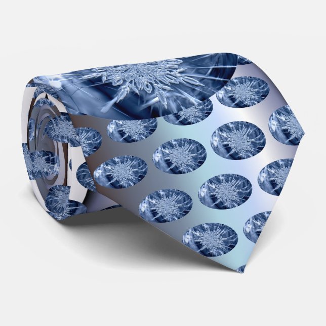 Snowflake Ice Crystal Tie (Rolled)