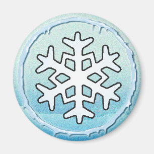 SNOWFLAKE & ICICLES by SHARON SHARPE Magnet
