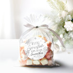 snowflake is on the way Baby Shower Classic Round Sticker<br><div class="desc">Adorable calligraphy with snowflakes,  winter-themed baby shower invitations. Easy to personalise with your details. Check the collection to find matching items as enclosure cards.</div>