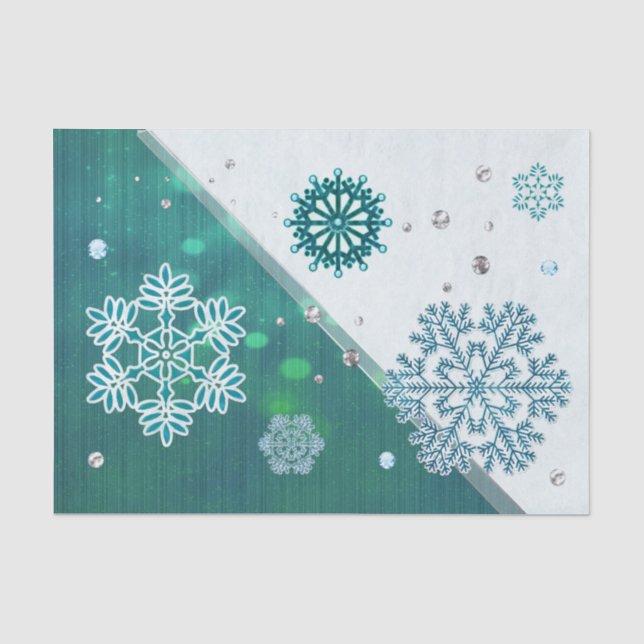 Snowflake Jewelled 3D Tissue Paper (Front)
