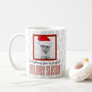 Snowflake Joyful Holiday Season Photo Coffee Mug