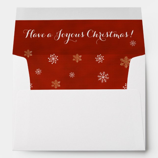 Snowflake Kisses Lined Envelope (Back (Bottom))