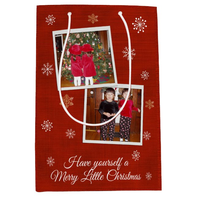 Snowflake Kisses Medium Gift Bag (Front)