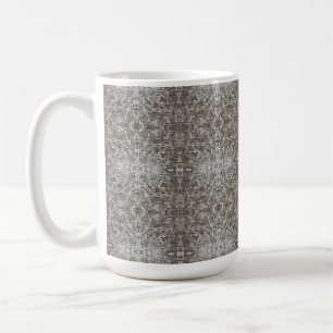 Snowflake Lace Tree Bark Patterned Coffee Mug