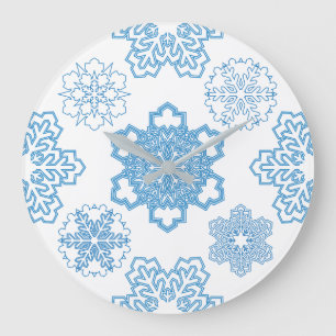 Snowflake Large Clock