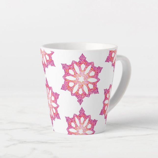 Snowflake Latte Mug (Right Angle)