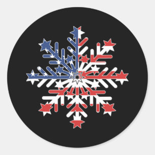 Snowflake - Liberal Democratic For July 4 Classic Round Sticker