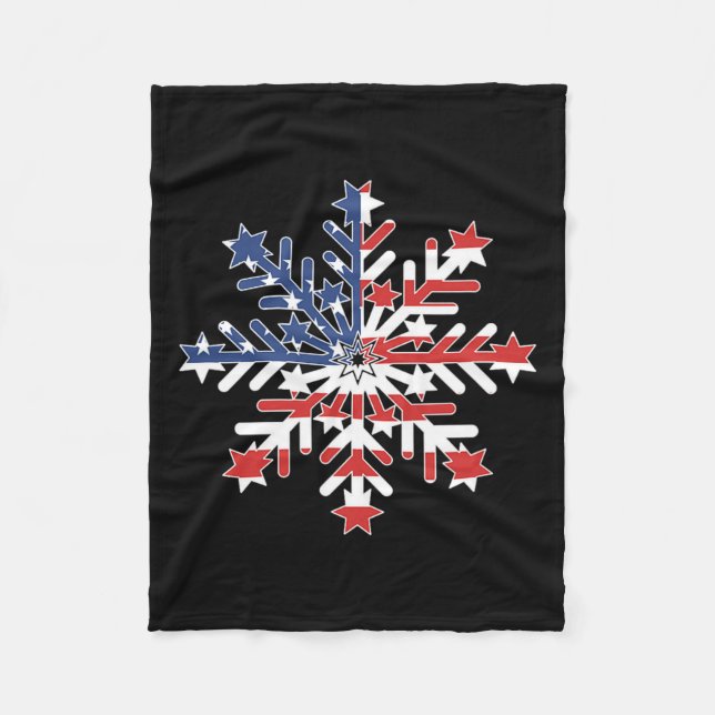 Snowflake - Liberal Democratic For July 4  Fleece Blanket (Front)