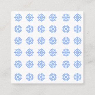 Snowflake Light Blue Winter Pattern Enclosure Card