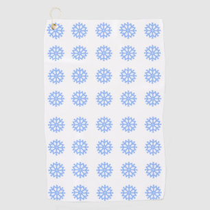 Snowflake Light Blue Winter Pattern Golf Towel