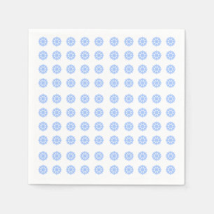 Snowflake Light Blue Winter Pattern  Napkin